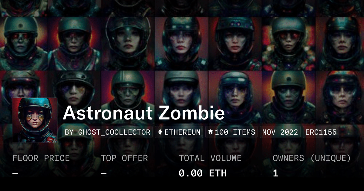 Astronaut Zombie Collection Opensea