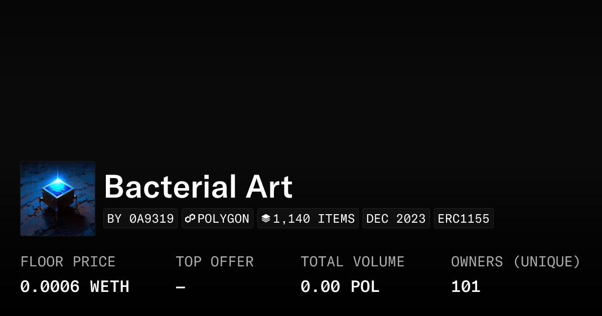 Bacterial Art Collection Opensea