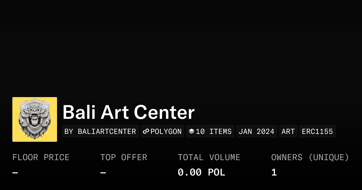 Bali Art Center Collection Opensea