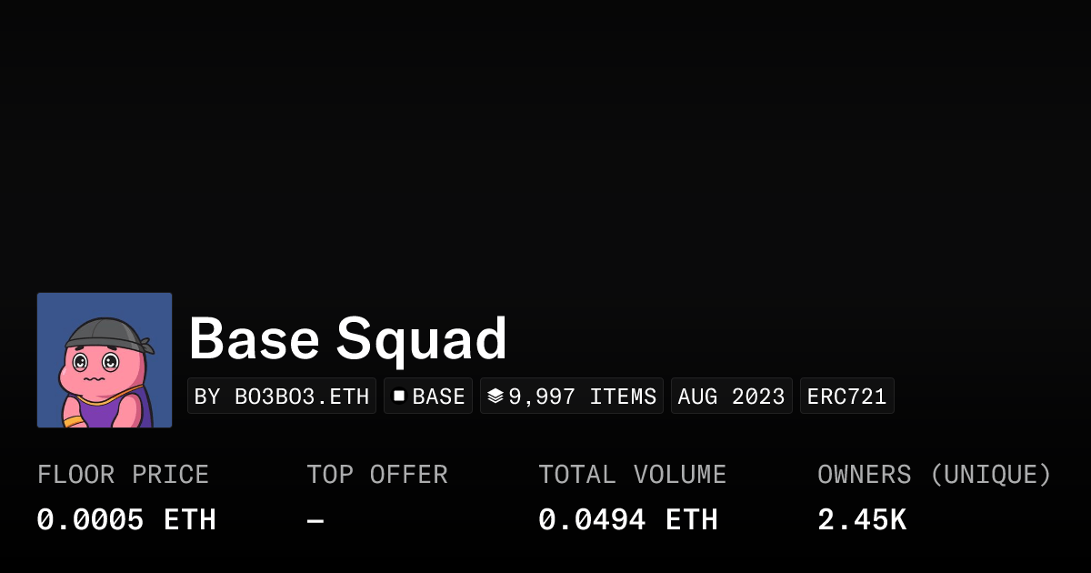 Base Squad Collection Opensea
