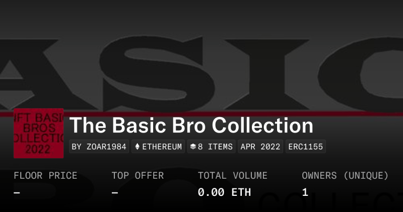 The Basic Bro Collection Collection Opensea - 8K Vintage Arts for Desktop