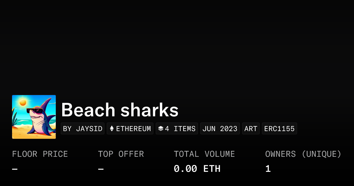 Beach Sharks Collection Opensea