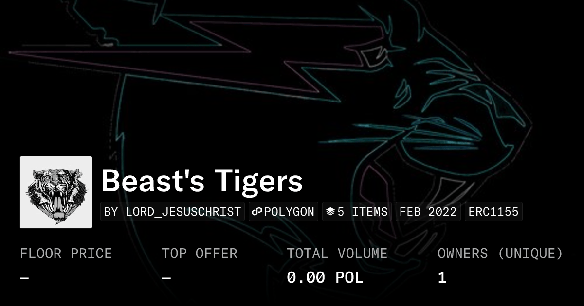 Beast S Tigers Collection Opensea
