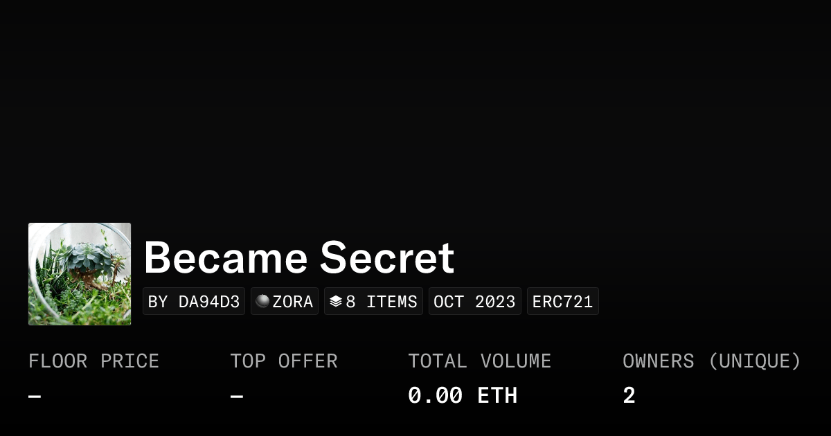 Became Secret - Collection | OpenSea