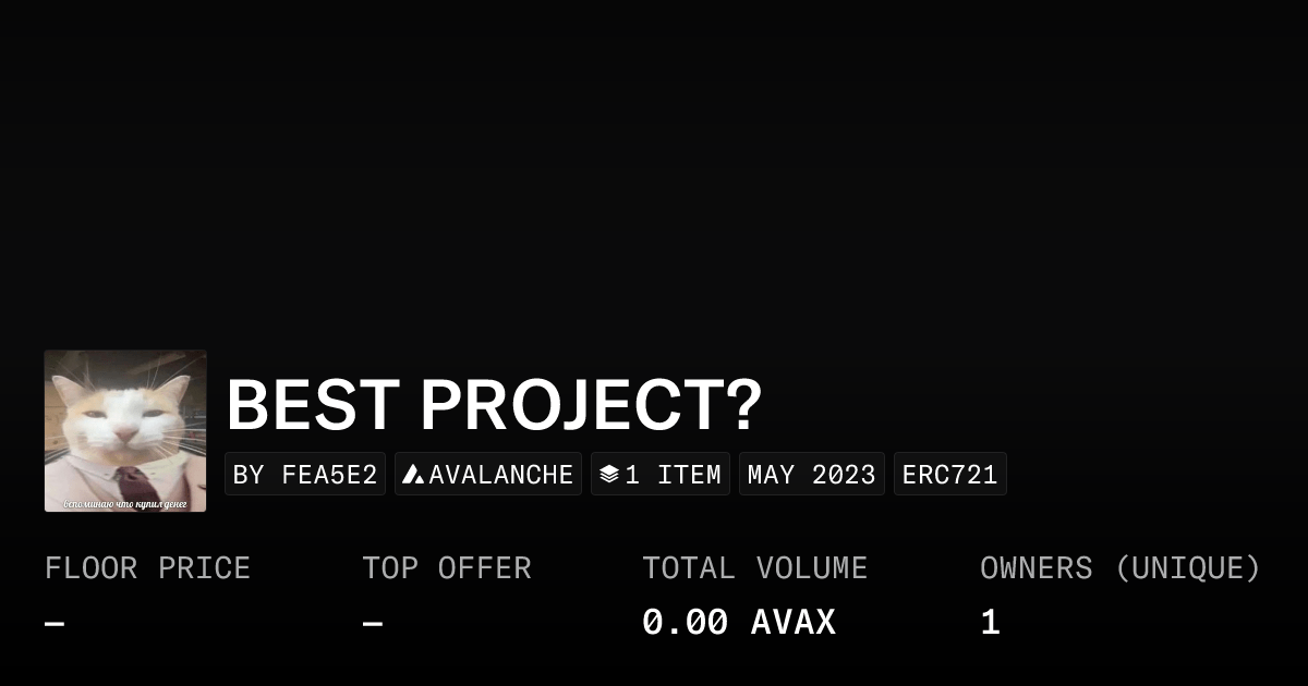 Best Project Collection Opensea