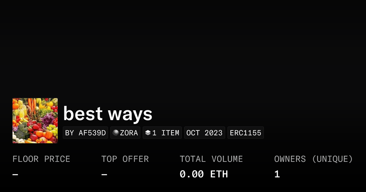 Best Ways Collection Opensea