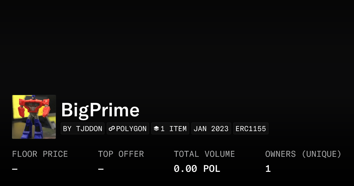 Bigprime Collection Opensea