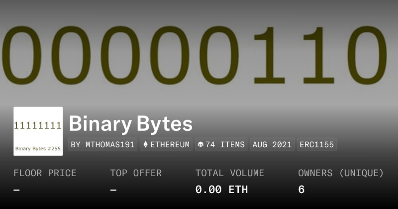 Binary Bytes Collection Opensea - Ultra HD Geometric Photo - 4K