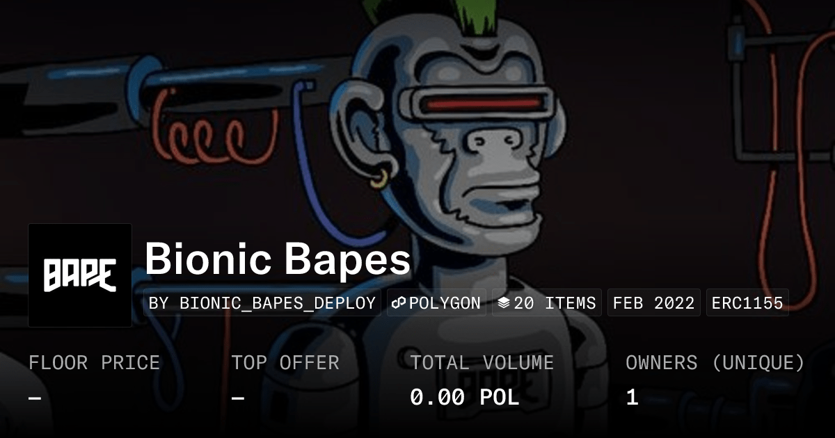 Bionic Bapes Collection Opensea