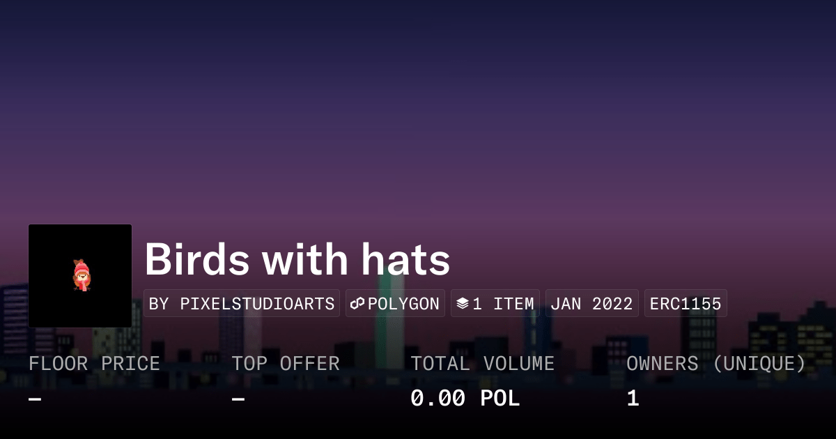 Birds With Hats Collection Opensea