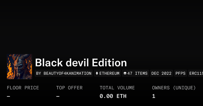 Black Devil Collection Opensea - Amazing Desktop Space Images | Free Download