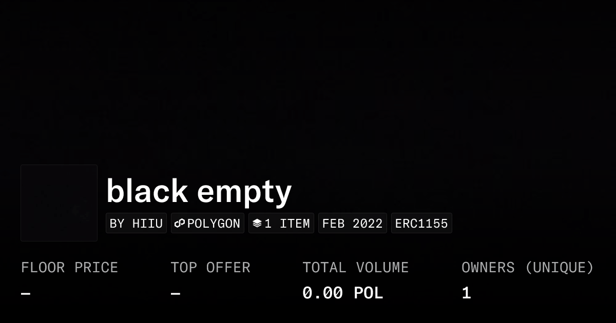 Black Empty Collection Opensea