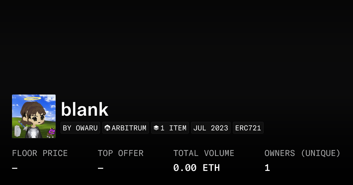 Blank Collection Opensea