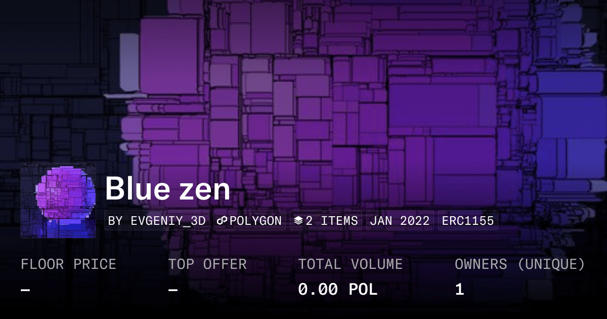 Blue Zen Collection Opensea