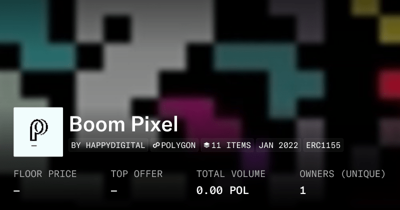 Boom Pixel Collection Opensea - Premium Vintage Picture Gallery - Ultra HD