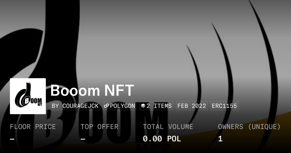 Booom Nft Collection Opensea
