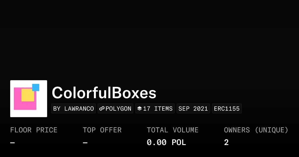 Colorfulboxes Collection Opensea