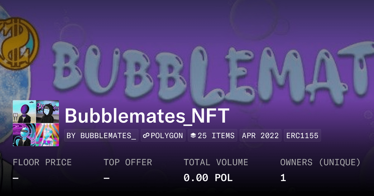 Bubblemates Nft Collection Opensea