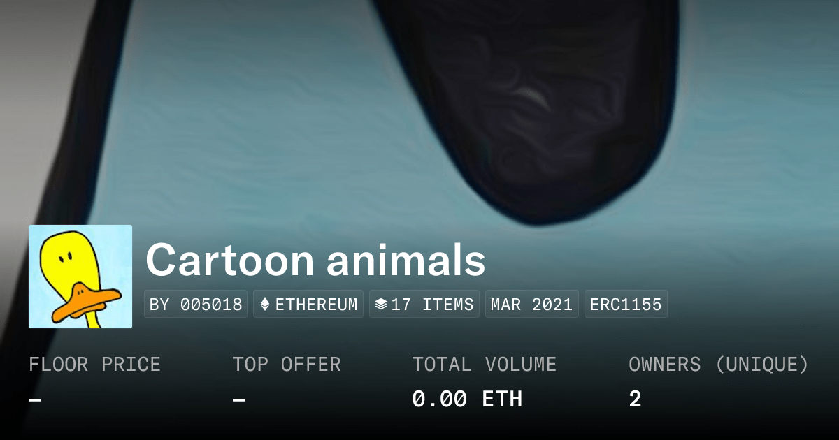 Cartoon Animals Collection Opensea