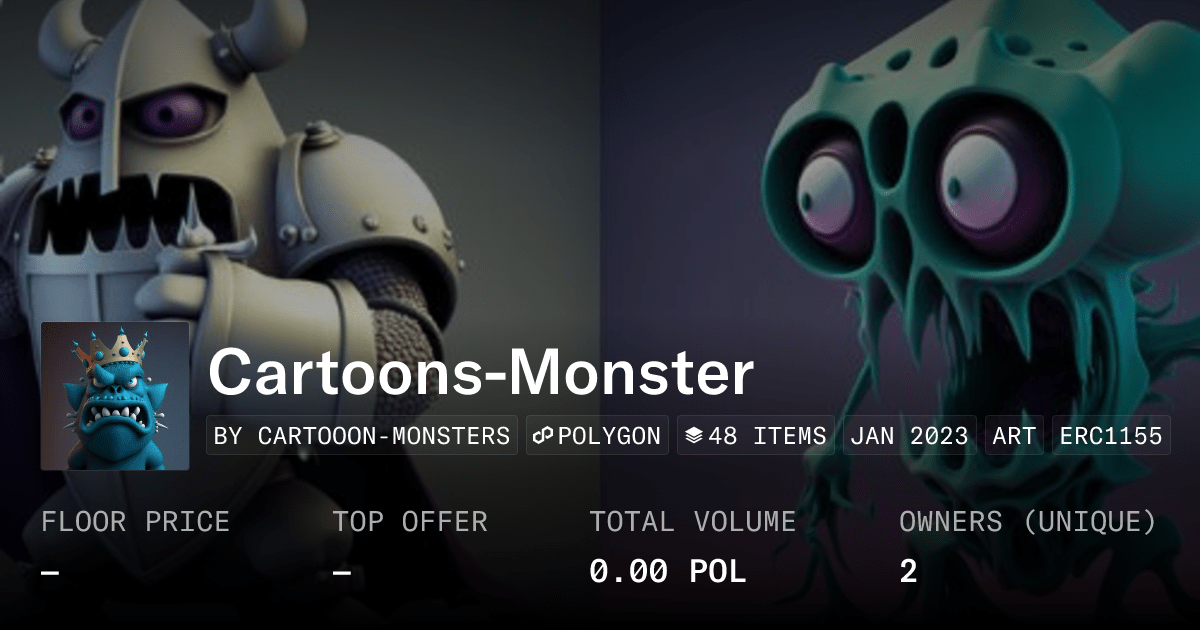 Cartoons Monster Collection Opensea