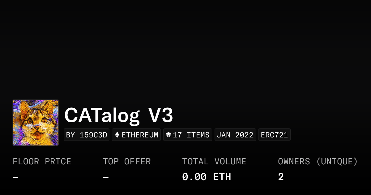 Catalog V3 Collection Opensea