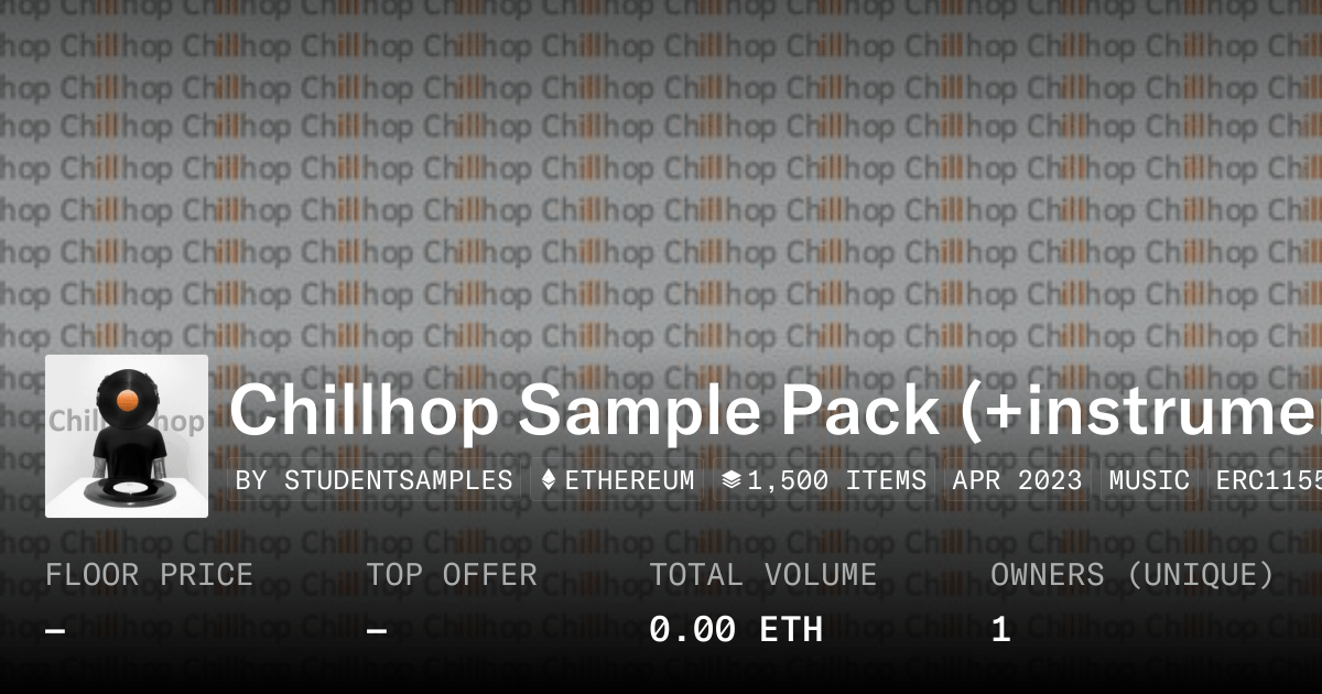 Chillhop Sample Pack Instruments Collection Opensea