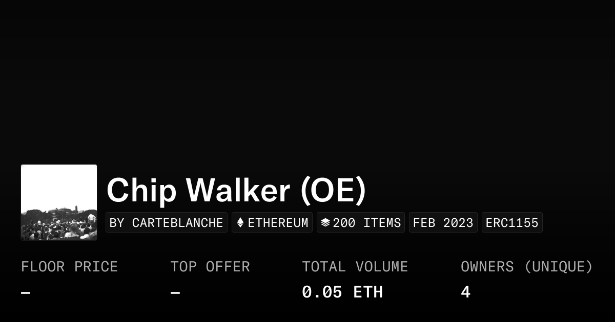 Chip Walker Oe Collection Opensea