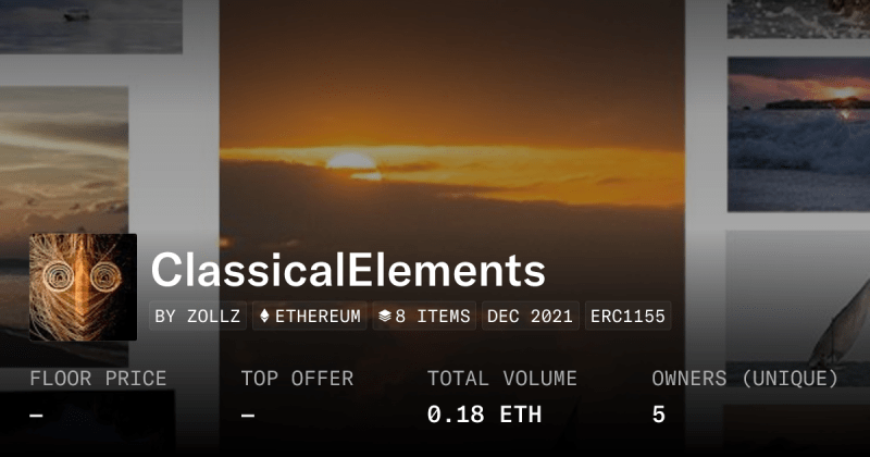 Classical Elements Collection Opensea - Stunning Vintage Illustration - Retina