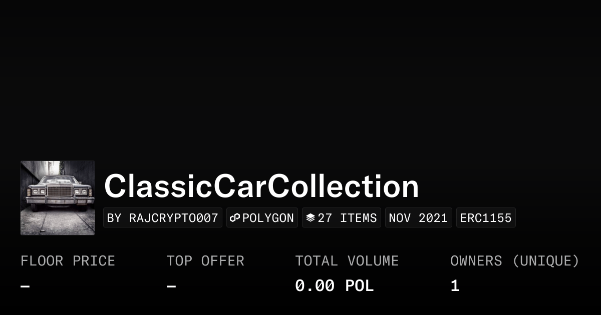 Classiccarcollection Collection Opensea