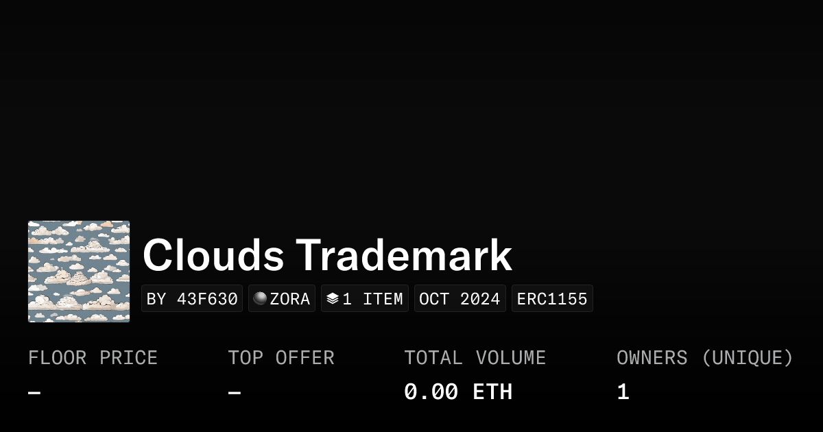 Clouds Trademark Collection Opensea