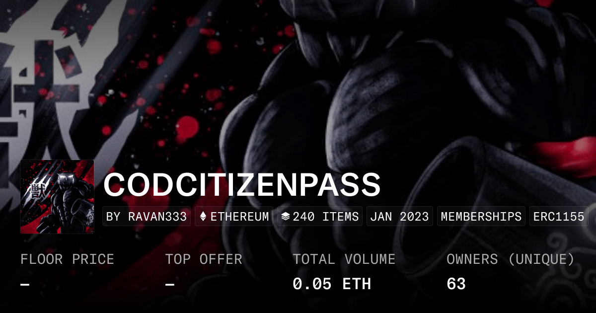 Codcitizenpass Collection Opensea