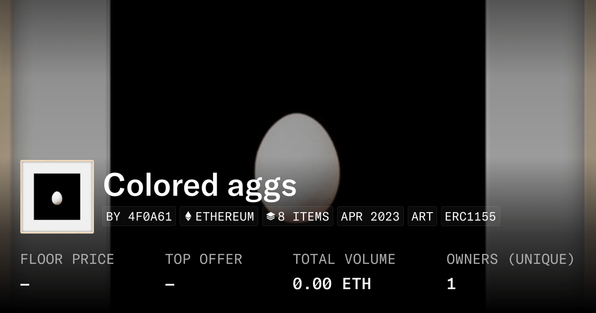 Colored Aggs Collection Opensea