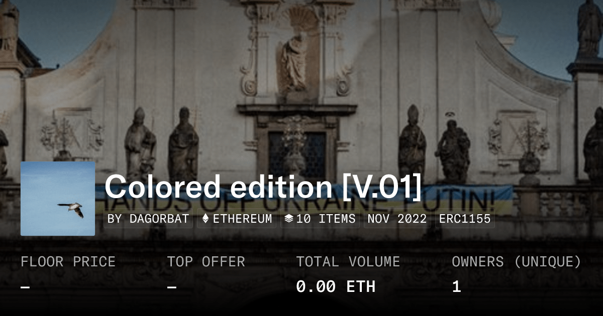 Colored Edition V 01 Collection Opensea