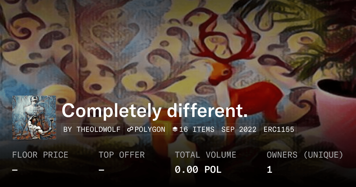 Completely Different Collection Opensea