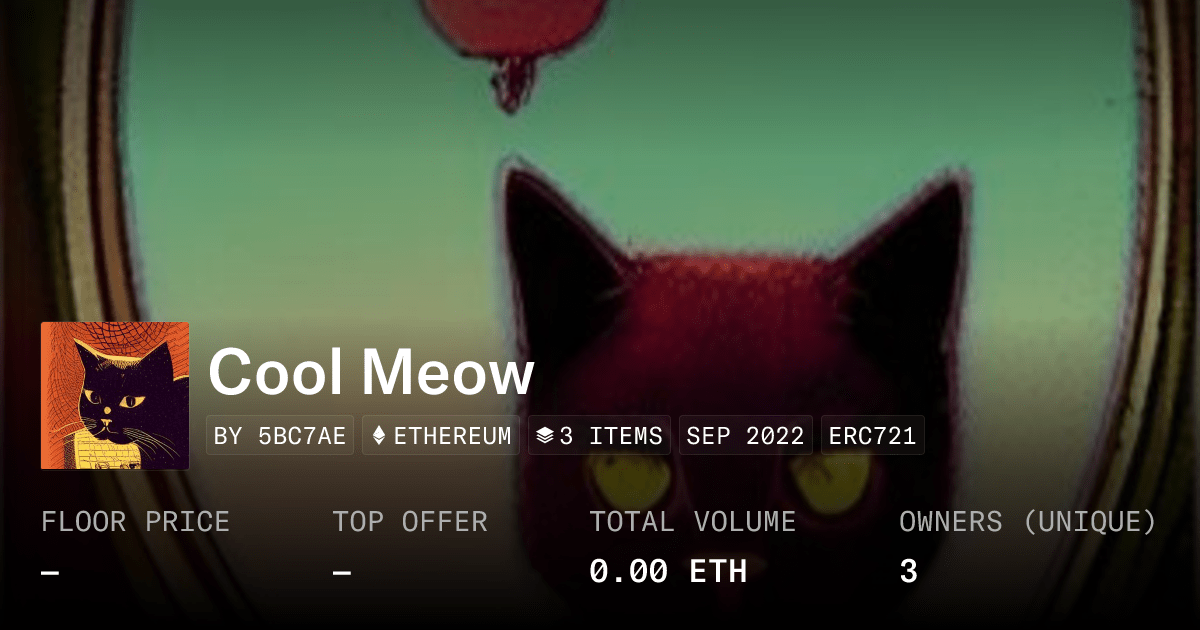 Cool Meow Collection Opensea