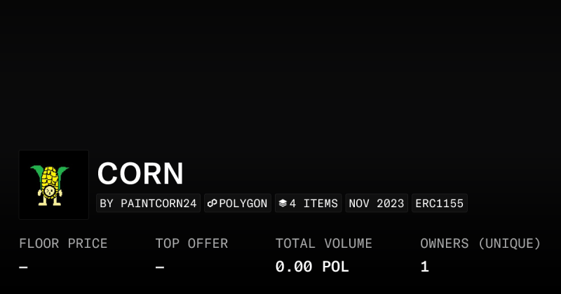 Corn Job Collection Opensea - Abstract Photo Collection - Ultra HD Quality