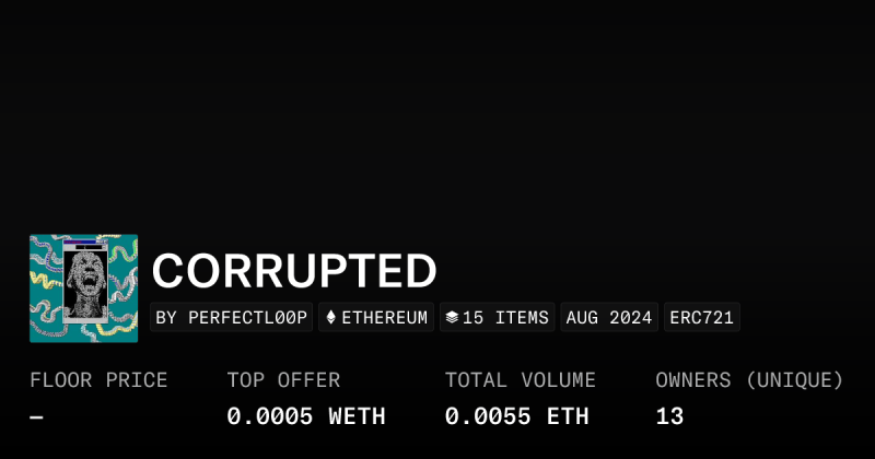 Corrupted Binary Collection Opensea - Download Professional Minimal Background | Mobile