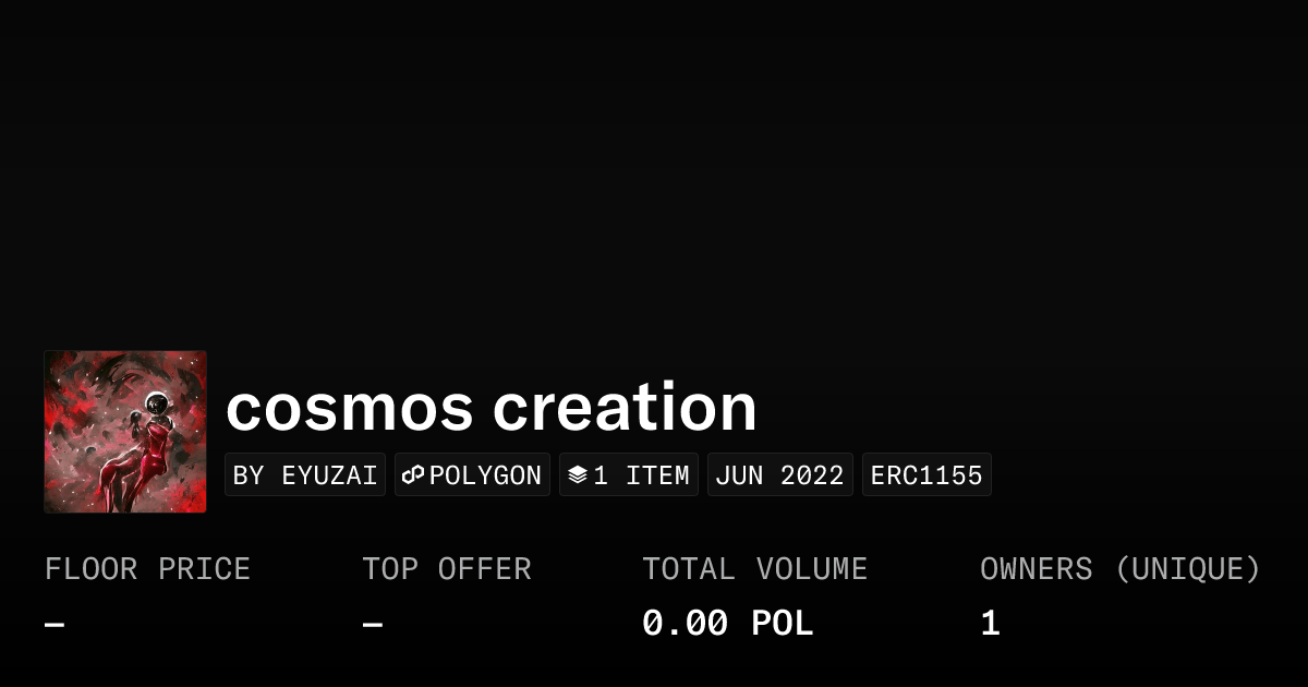 Cosmos Creation Collection Opensea