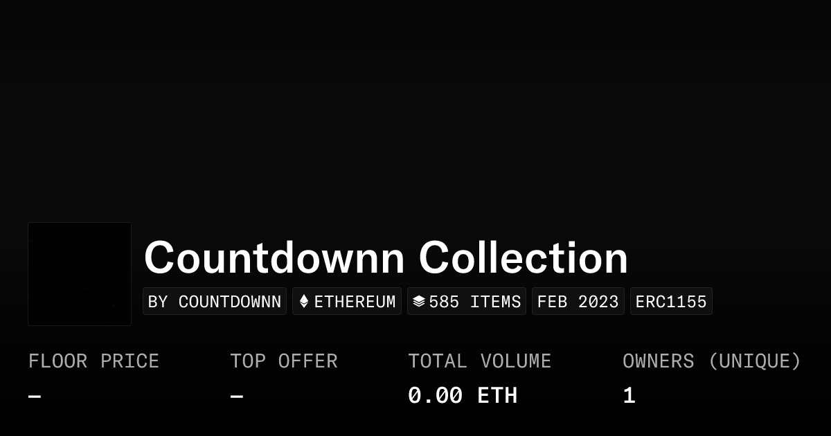 Countdownn Collection Collection Opensea