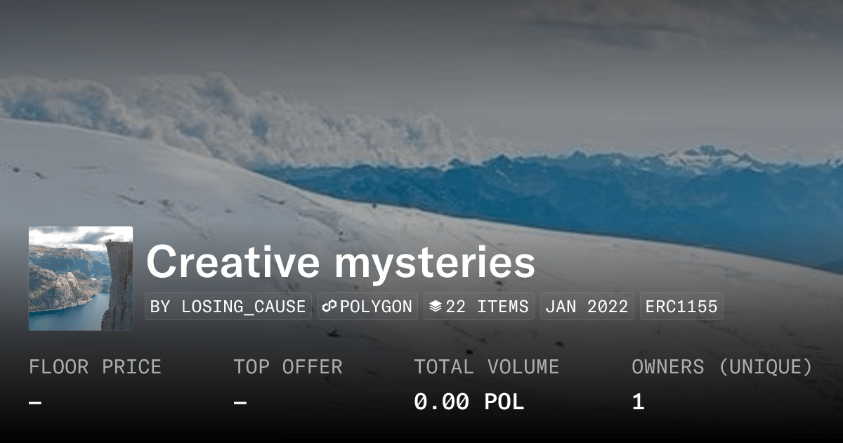 Creative Mysteries Collection Opensea