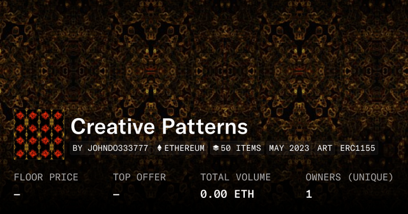 Pretty Patterns Collection Opensea - Best Sunset Designs in Retina