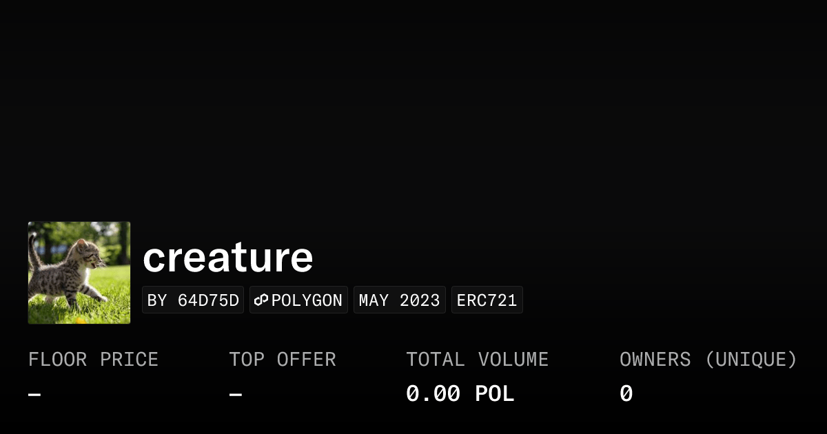 Creature Collection Opensea