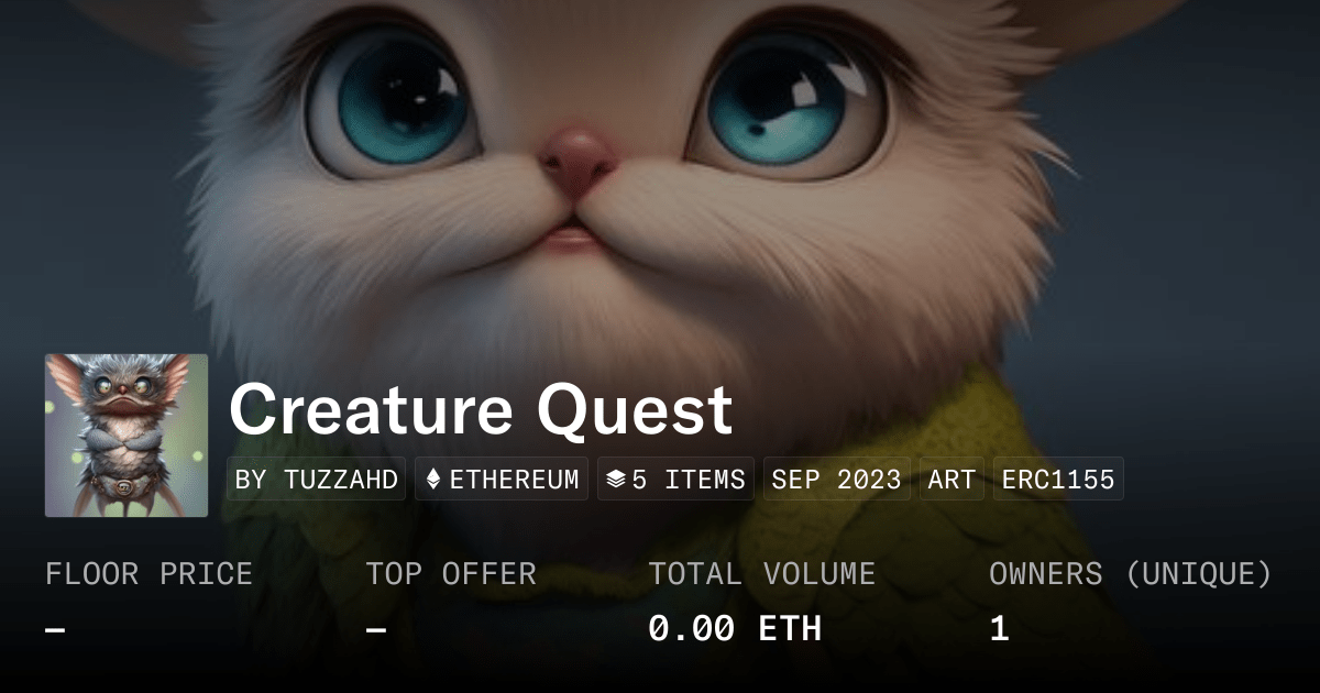 Creature Quest Collection Opensea