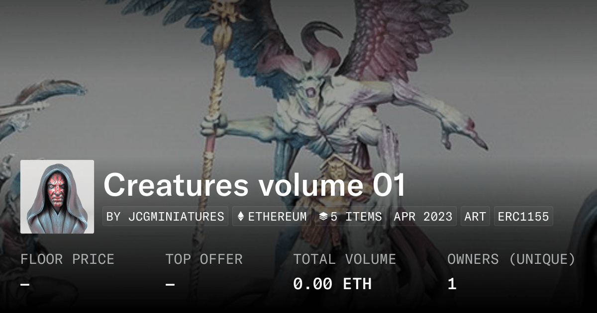 Creatures Volume 01 Collection Opensea