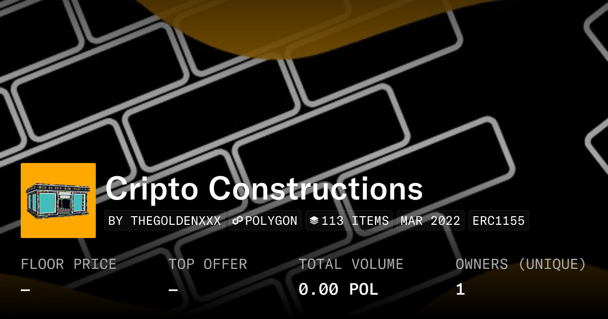 Cripto Constructions Collection Opensea