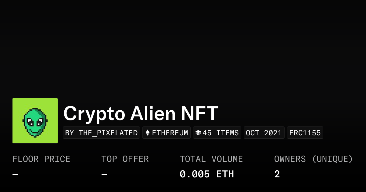 Crypto Alien Nft Collection Opensea
