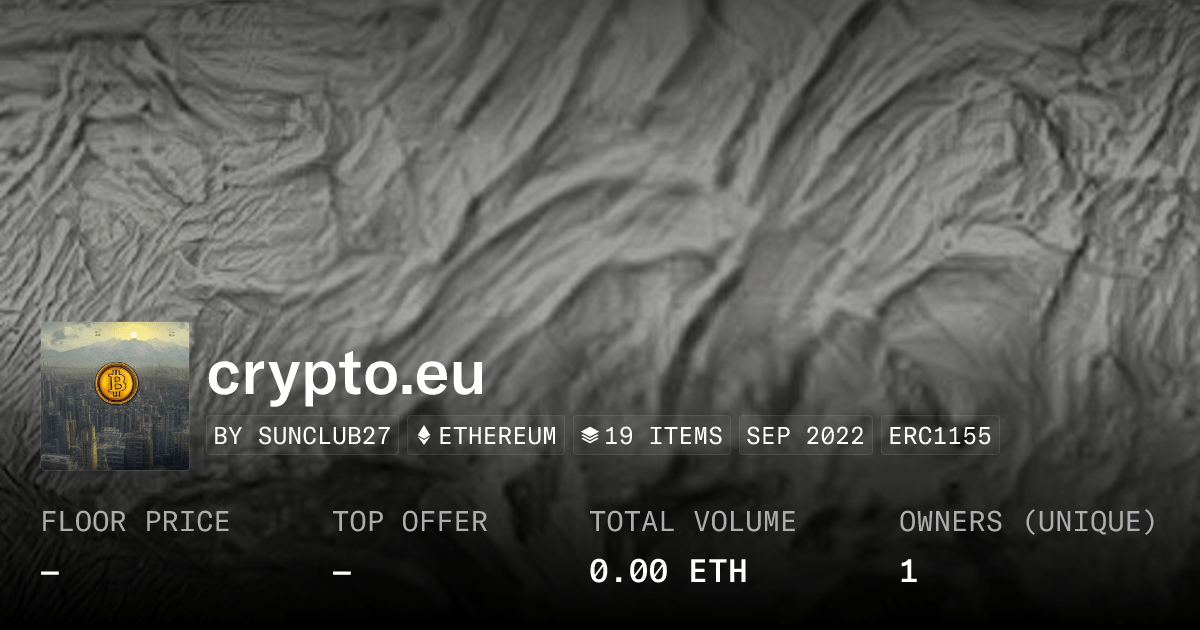 Crypto Eu Collection Opensea