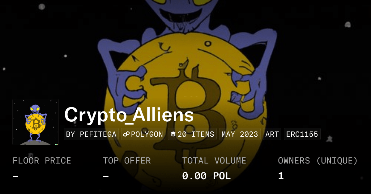 Crypto Alliens Collection Opensea