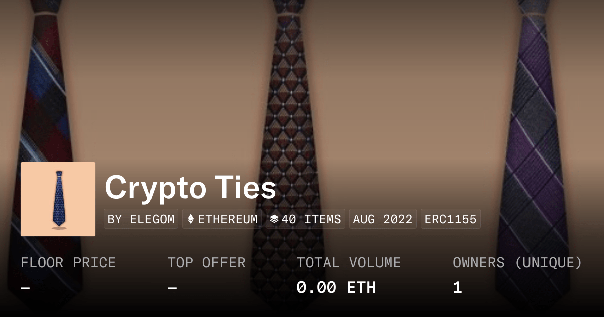 Crypto Ties Collection Opensea
