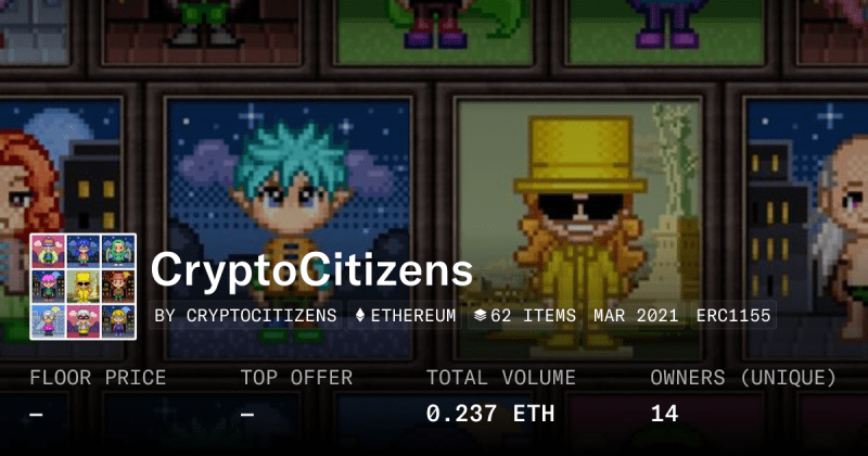Crypto Citizens Collection Opensea - Premium Vintage Design Gallery - Full HD